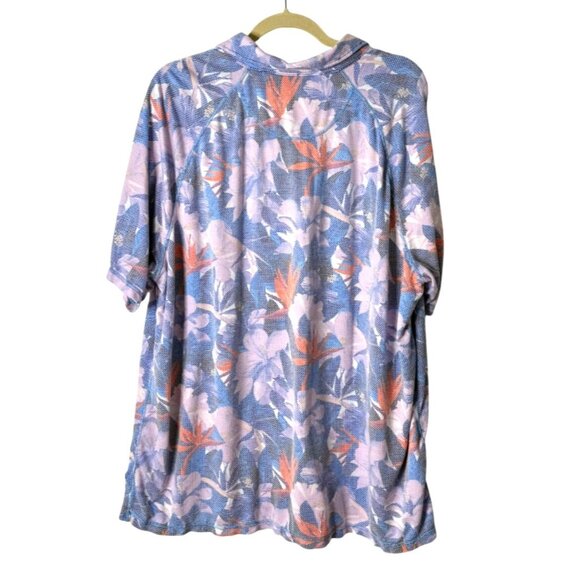 Tommy Bahama IslandZone Polo Shirt Rainforest Floral Short Sleeve Mens Size XXXL - Picture 2 of 6